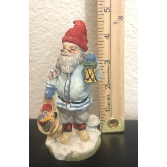 Vintage 1992 Julenisse Scandinavian Santa Figurine With Lantern & Toy Bag - Picture 7 of 7